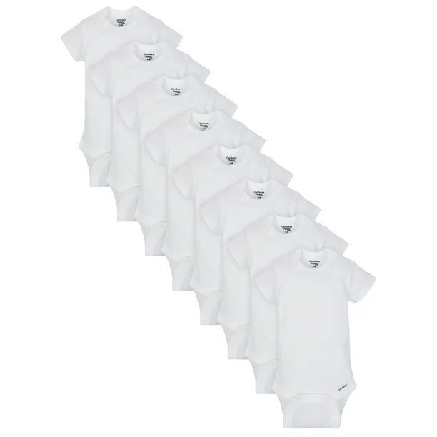 Gerber Baby Boy, Baby Girl, & Unisex White Short Sleeve Onesies Bodysuits, 8-Pack, Preemie-24 Mon... | Walmart (US)