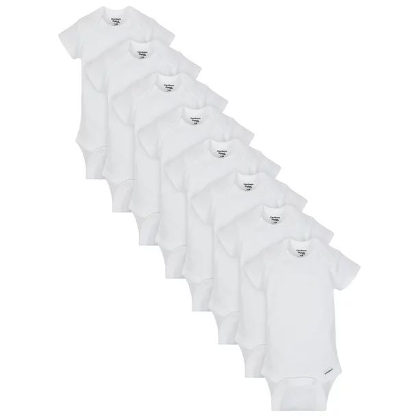 Gerber Baby Boy, Baby Girl, & Unisex White Short Sleeve Onesies Bodysuits, 8-Pack, Preemie-24 Mon... | Walmart (US)