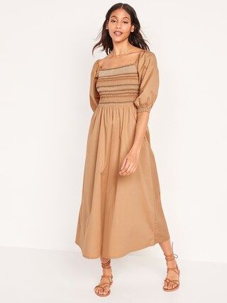 Fit & Flare Off-the-Shoulder Cotton-Poplin Smocked Maxi Dress for Women$34.00$54.99Extra 20% Off ... | Old Navy (US)