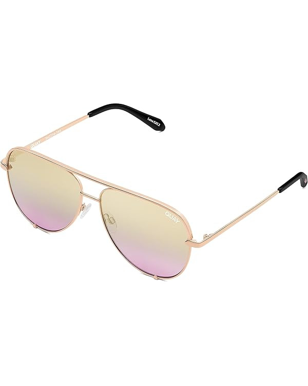 Quay Women's High Key Bling Extra Large Sunglasses, Rose Gold/Gold Lavender | Amazon (US)