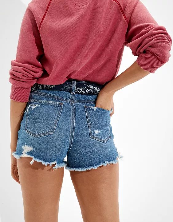 AE Denim Mom Shorts | American Eagle Outfitters (US & CA)