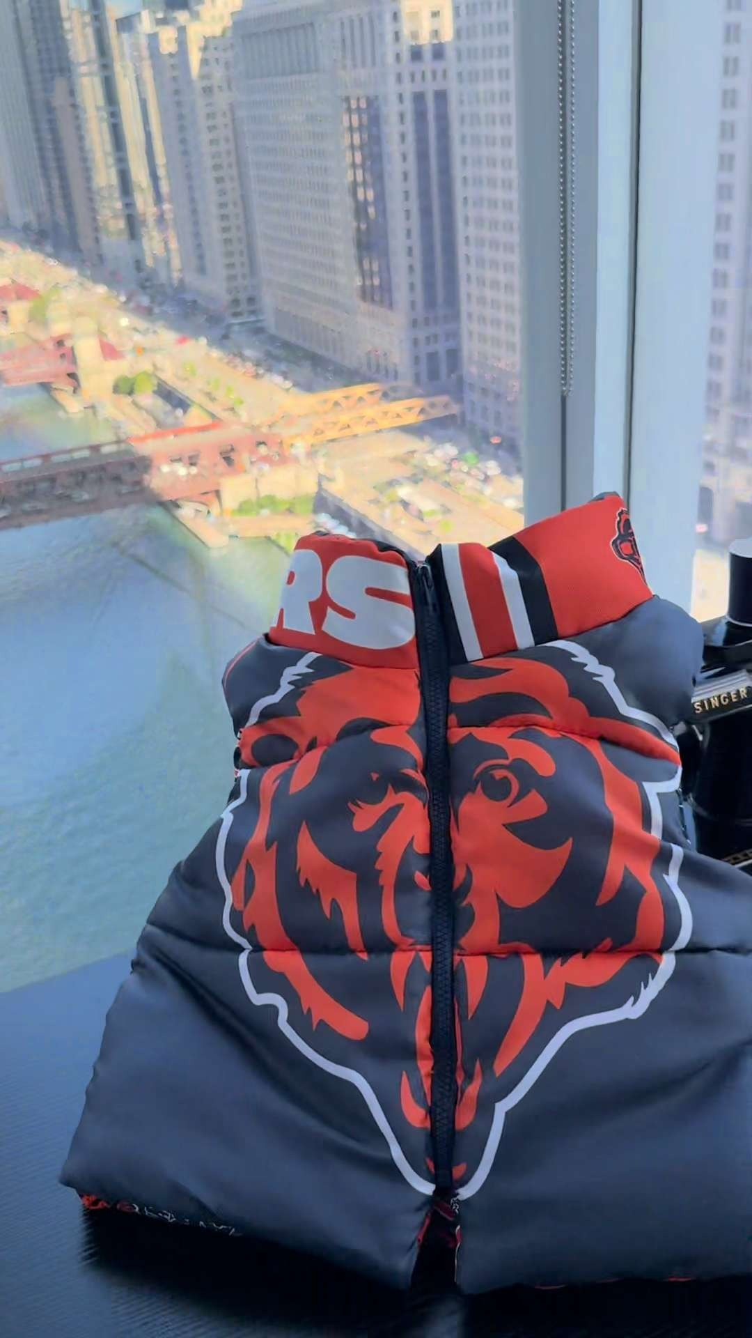 Game day just got a chic upgrade 🏈✨ Embrace WAGS fashion in this Chicago Bears Vest. Upcycled Chicago Football Puffer Vest made from a vintage flag — women’s XXS/XS, cropped + one-of-a-kind. Sustainable style meets team spirit! #UpcycledFashion #GameDayStyle #ChicagoFootball #SustainableStyle 

 #LTKSeasonal #LTKActive #LTKStyleTip