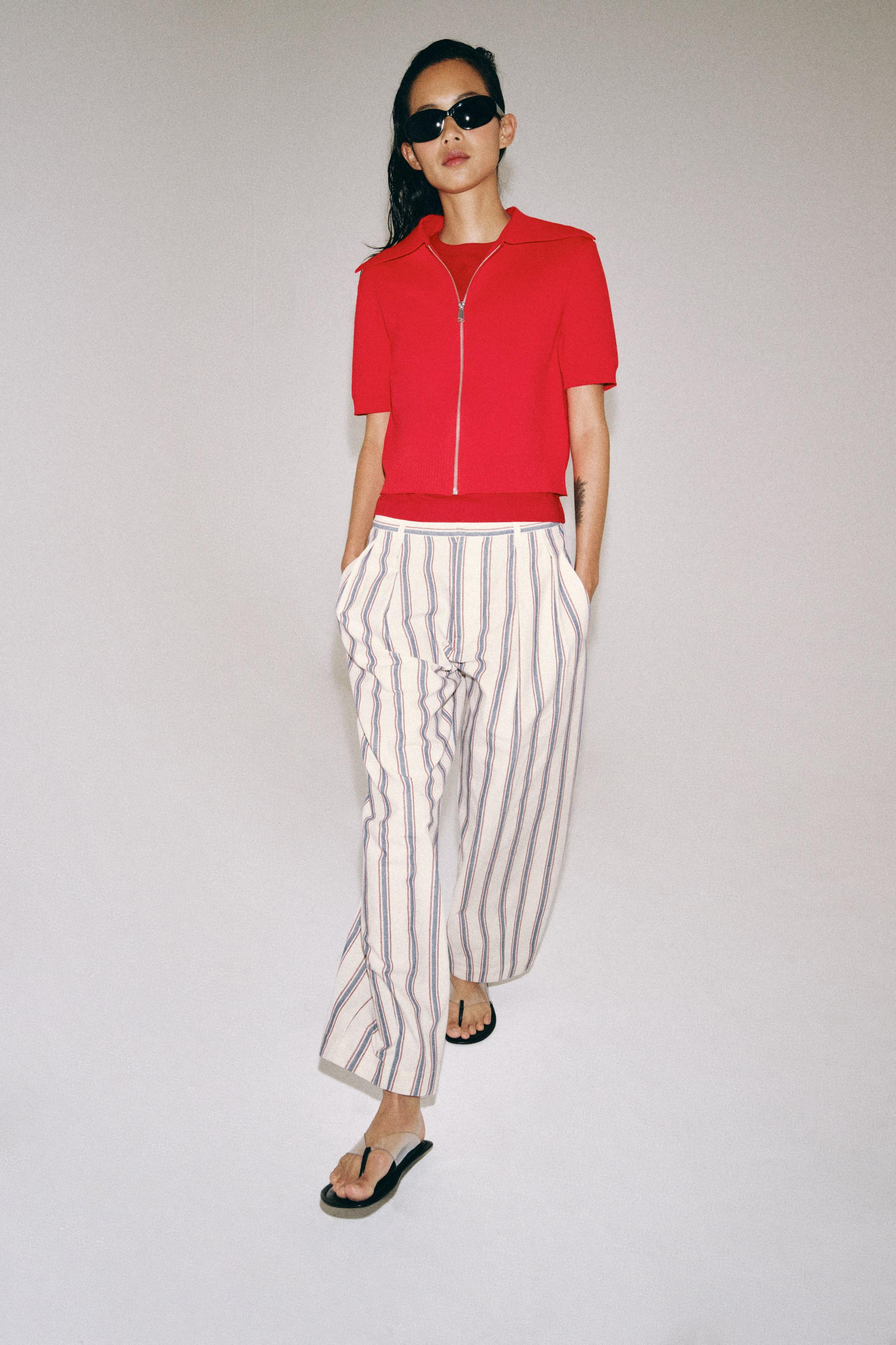 ZW COLLECTION STRIPED BALLOON PANTS | Zara US
