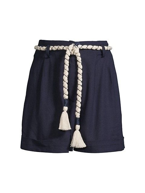 La Mer Belted Linen Shorts | Saks Fifth Avenue