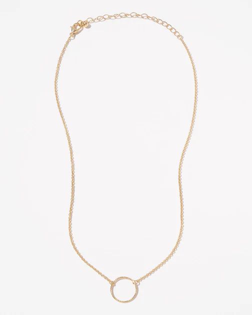 Alberta Circle Pendant Necklace - Gold | VICI Collection