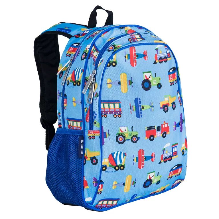 Wildkin Kids 15 Inch School and Travel Backpack for Boys and Girls (Trains, Planes & Trucks Blue) | Walmart (US)