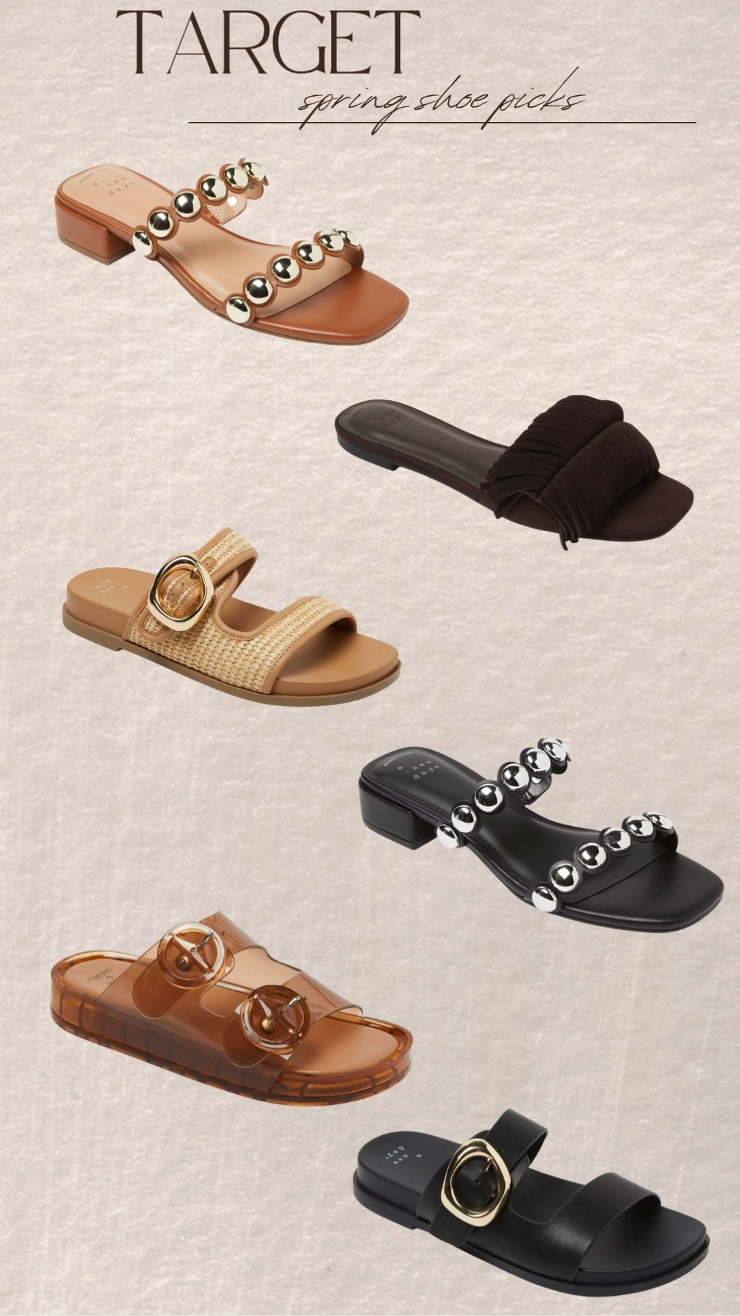 Target spring shoes have arrived! 

Sandals studded fringe rattan spring style target shoe picks affordable trending 

#LTKSeasonal #LTKFindsUnder50 #LTKFindsUnder100