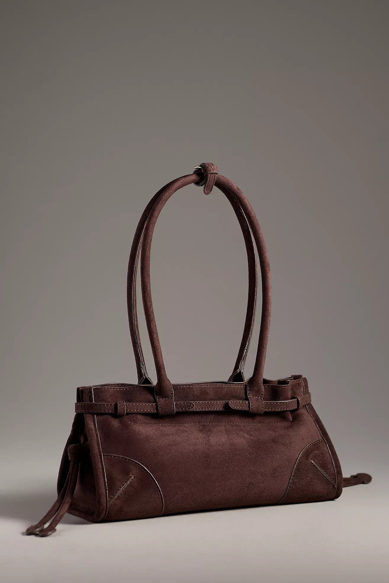 Structured Faux-Suede Shoulder Bag | Anthropologie (US)