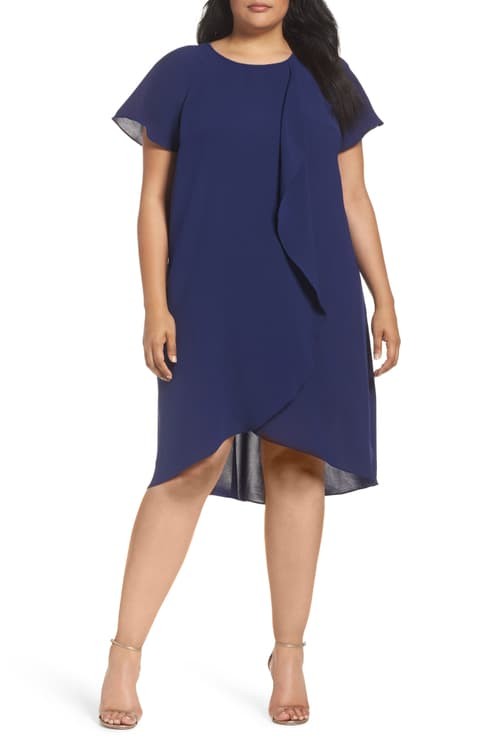 navy blue dress for wedding guest plus size