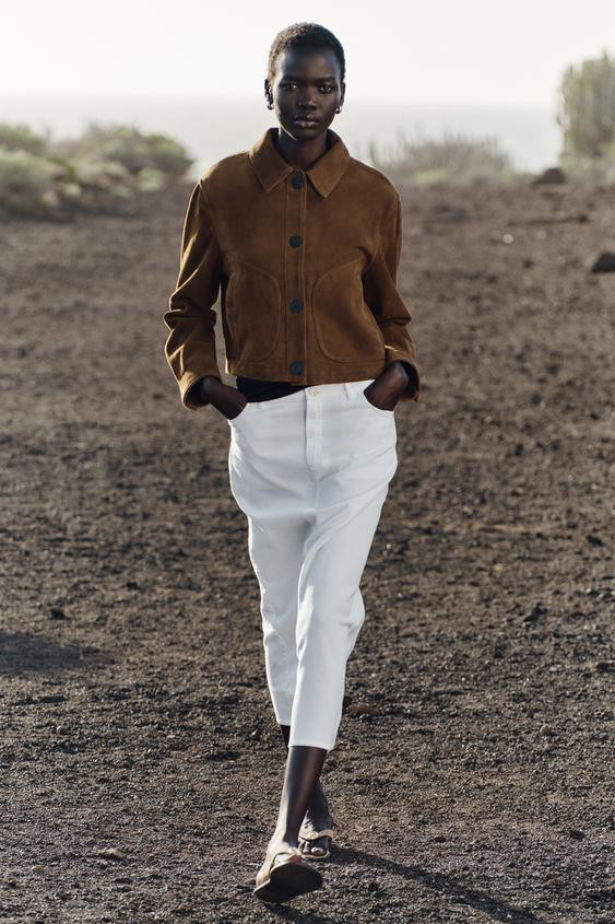 100% SUEDE LEATHER JACKET | Zara UK