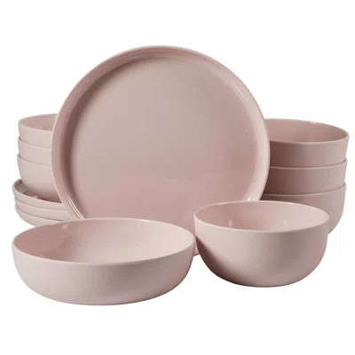 Gibson Home Candy Skies 12 Piece Unbreakable Wheat Straw Melamine Plates and Bowls Dinnerware Set - Outdoor, Camping, & Everyday Use - Matte Exterior/ | Wayfair North America