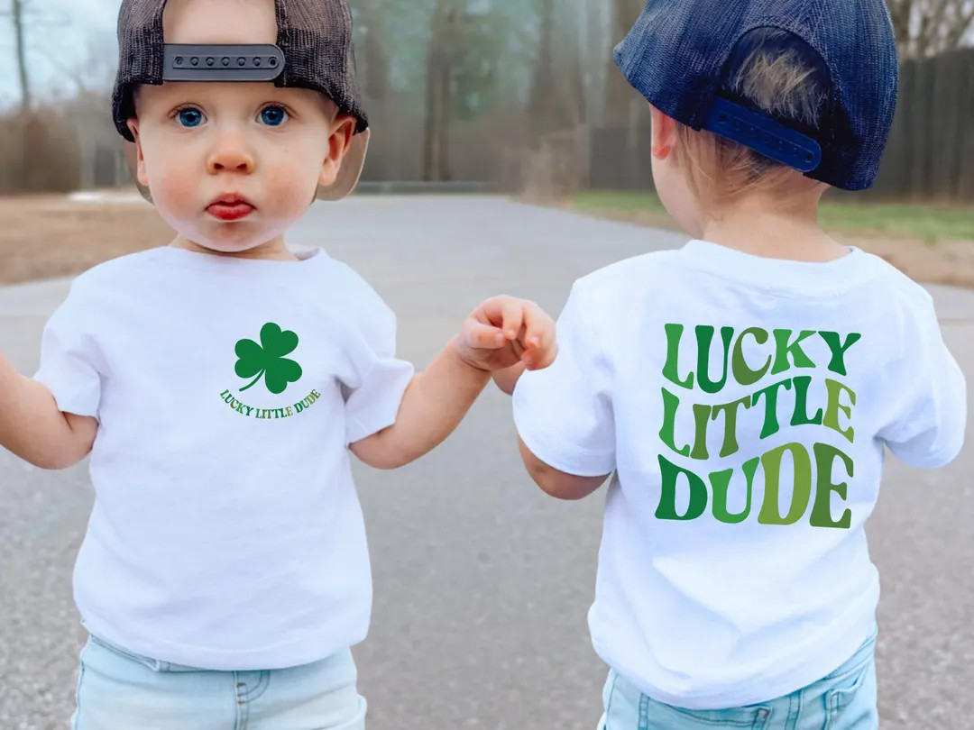 St. Patrick's Day Kids Shirt, Lucky Little Dude Toddler Tee, İrish Gifts For Kids, Funny Holiday... | Etsy (US)