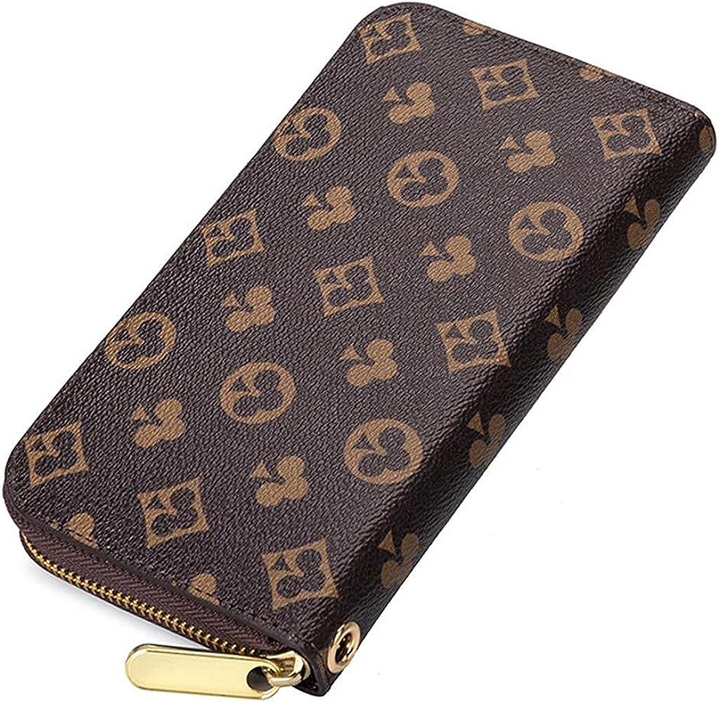 Amazon.com: Wallet for Women Credit Card Holder Long Coin Purse Large Capacity Zip Clutch Handbag... | Amazon (US)