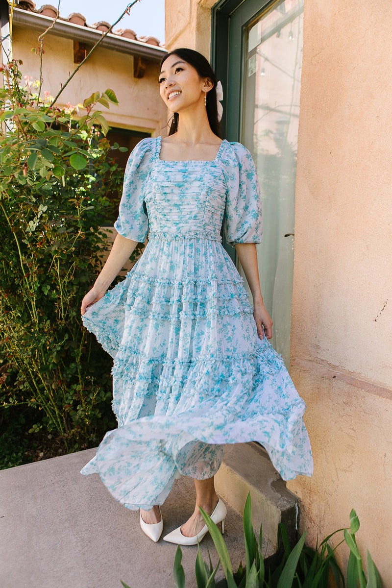 Aniston Dress in Blue | Ivy City Co