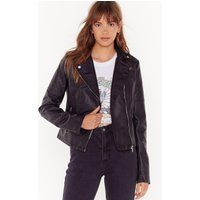 Womens Quilt While You're Ahead Faux Leather Moto Jacket - Black - L, Black | NastyGal (UK, IE)