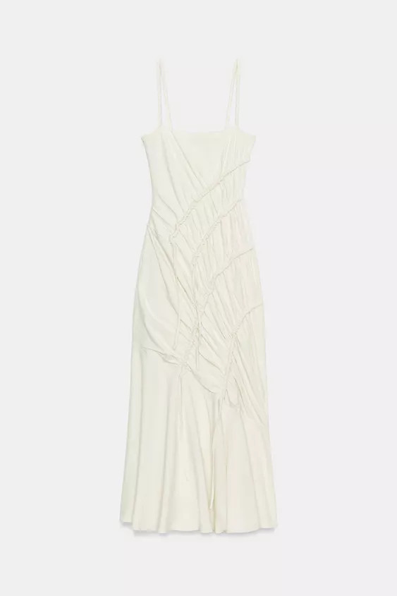 LONG DRAPED DRESS | Zara UK