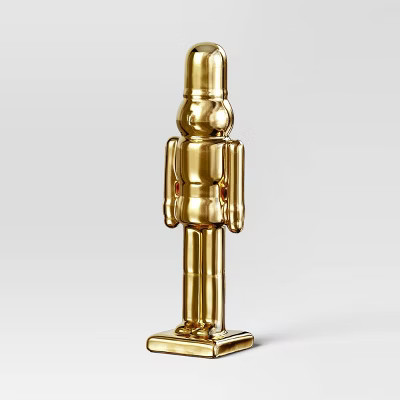 Ceramic Christmas Decorative Nutcracker - Wondershop™ Gold | Target