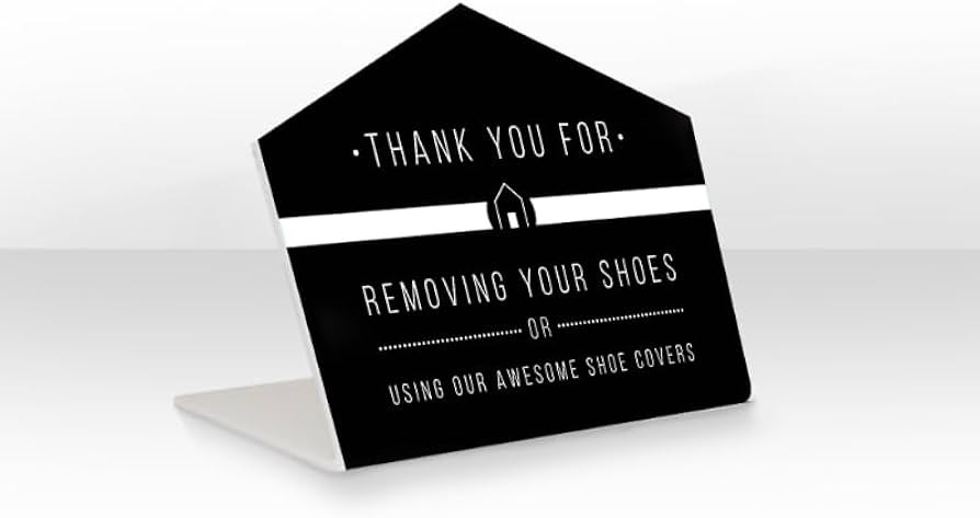 House Shape Shoe Sign - Thank You for Removing Your Shoes - from All Things Real Estate | Amazon (US)