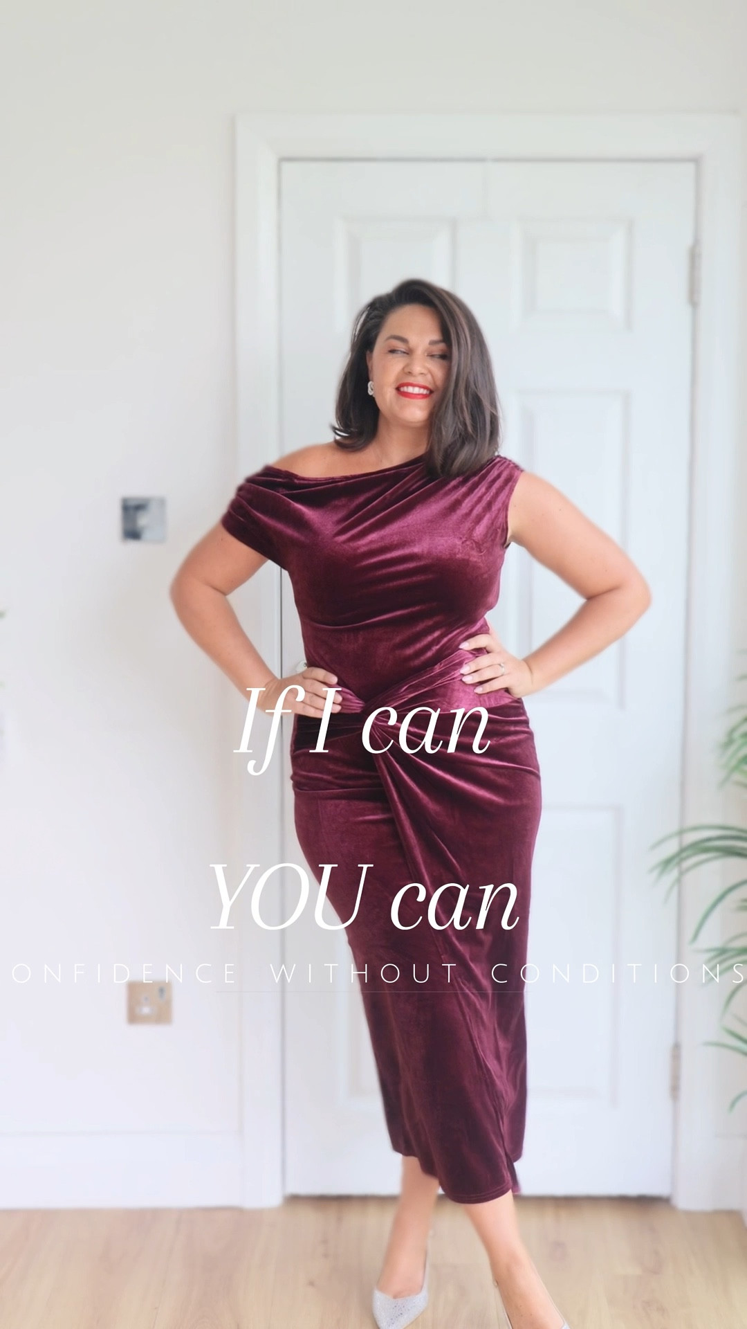 This dress deserves a moment. ✨

The asymmetric neckline is still bra-friendly (yes, really!), the ruched faux-wrap detail gives instant tummy confidence, and the velvet hugs all the right places while skimming over everything else.
It’s luxe, flattering, and the kind of dress you don’t forget.

Also comes in black, navy blue and emerald green and every colour is gorgeous.

I’ve linked all colours and my shoes.  My earrings you can find on my website at Fiorella Earrings. ✨

#LTKmidsize #LTKpartywear #LTKuk