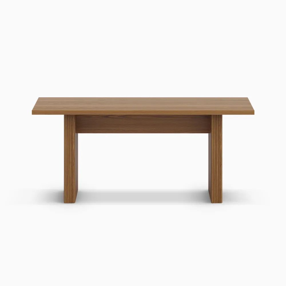 Hernest | Japandi Solid Wood Dining Table Walnut Rectangle Tabletop 4-6 Seater | Hernest