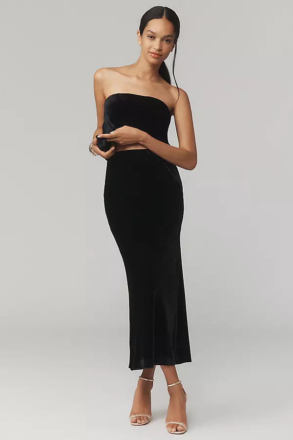 Tilda Maxi Slip Skirt: Velvet Edition | Anthropologie (US)