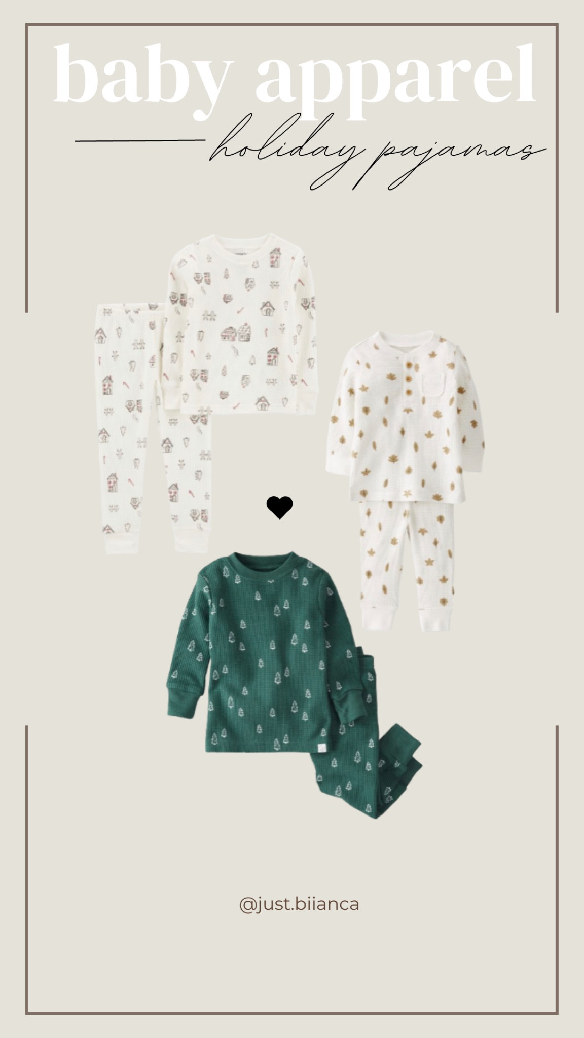 Holiday pajamas for baby - neutral. Thanksgiving and Christmas

#LTKSeasonal #LTKHoliday #LTKbaby