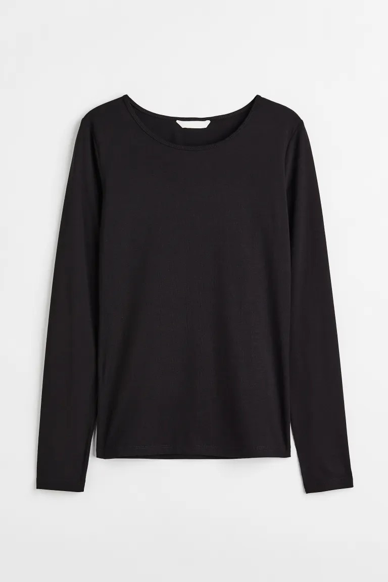 Langarmshirt aus Jersey | H&M (DE, AT, CH, NL, FI)