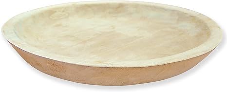 Wooden Bowl Decorative Trays for Home Décor, 11" Wide Farmhouse Decorative Wood Bowl Snack Fruit... | Amazon (US)