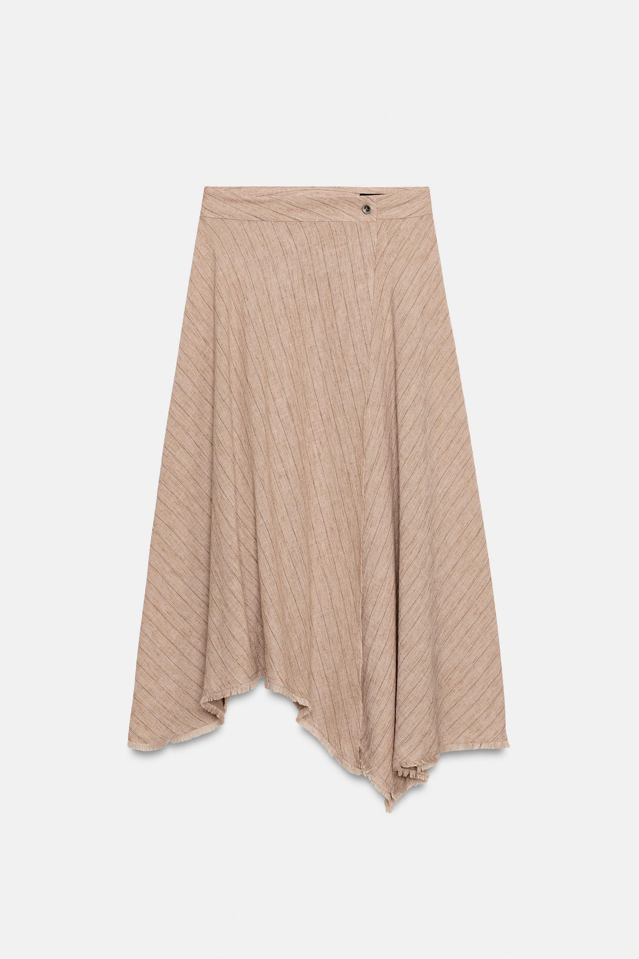 ASYMMETRIC STRIPED SKIRT | Zara US