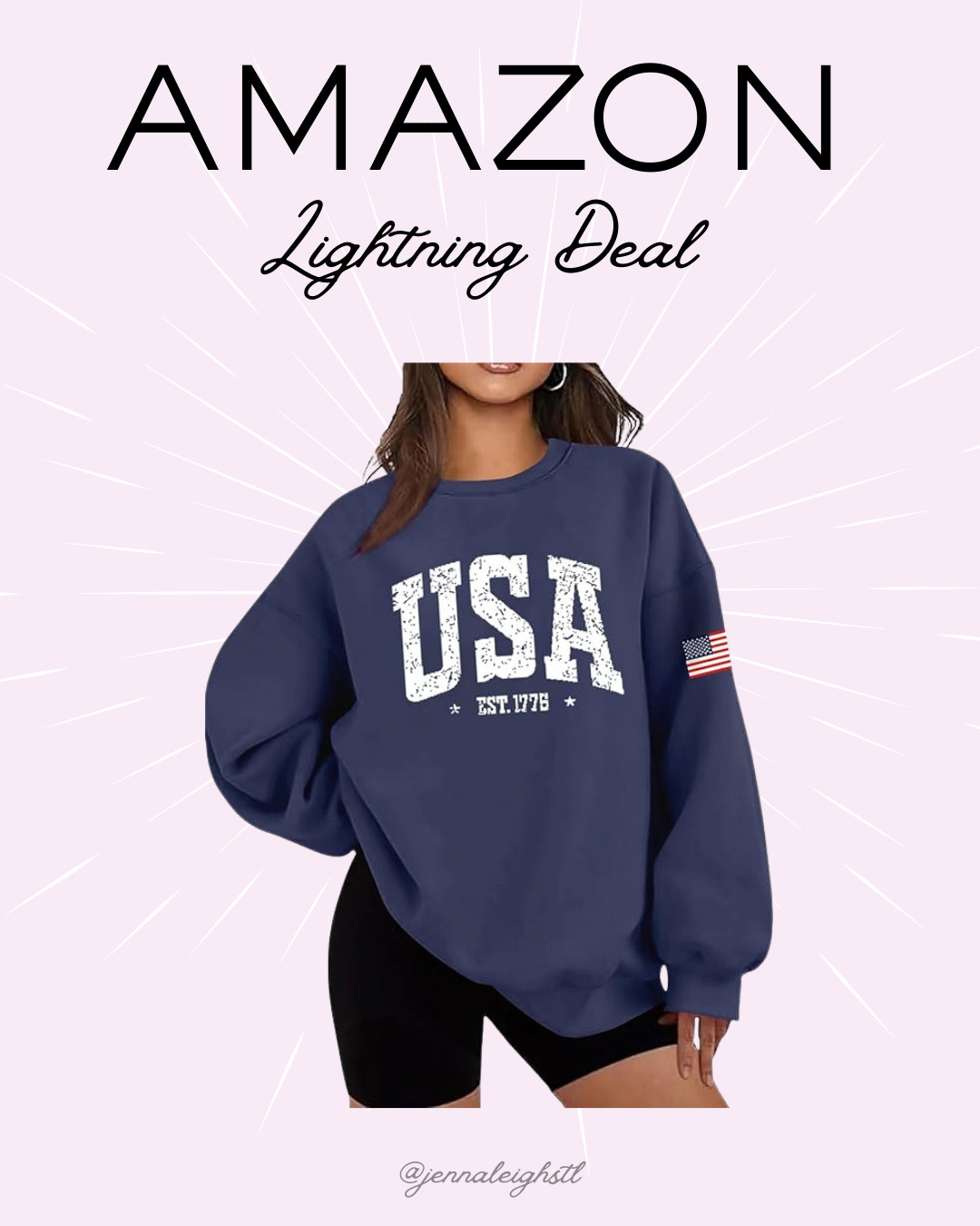 Amazon Lightning Deal on this women’s oversized USA fleece sweatshirt for $22. Just in time with the Olympics starting February 6th. 

 #LTKSeasonal #LTKSaleAlert #LTKMidsize