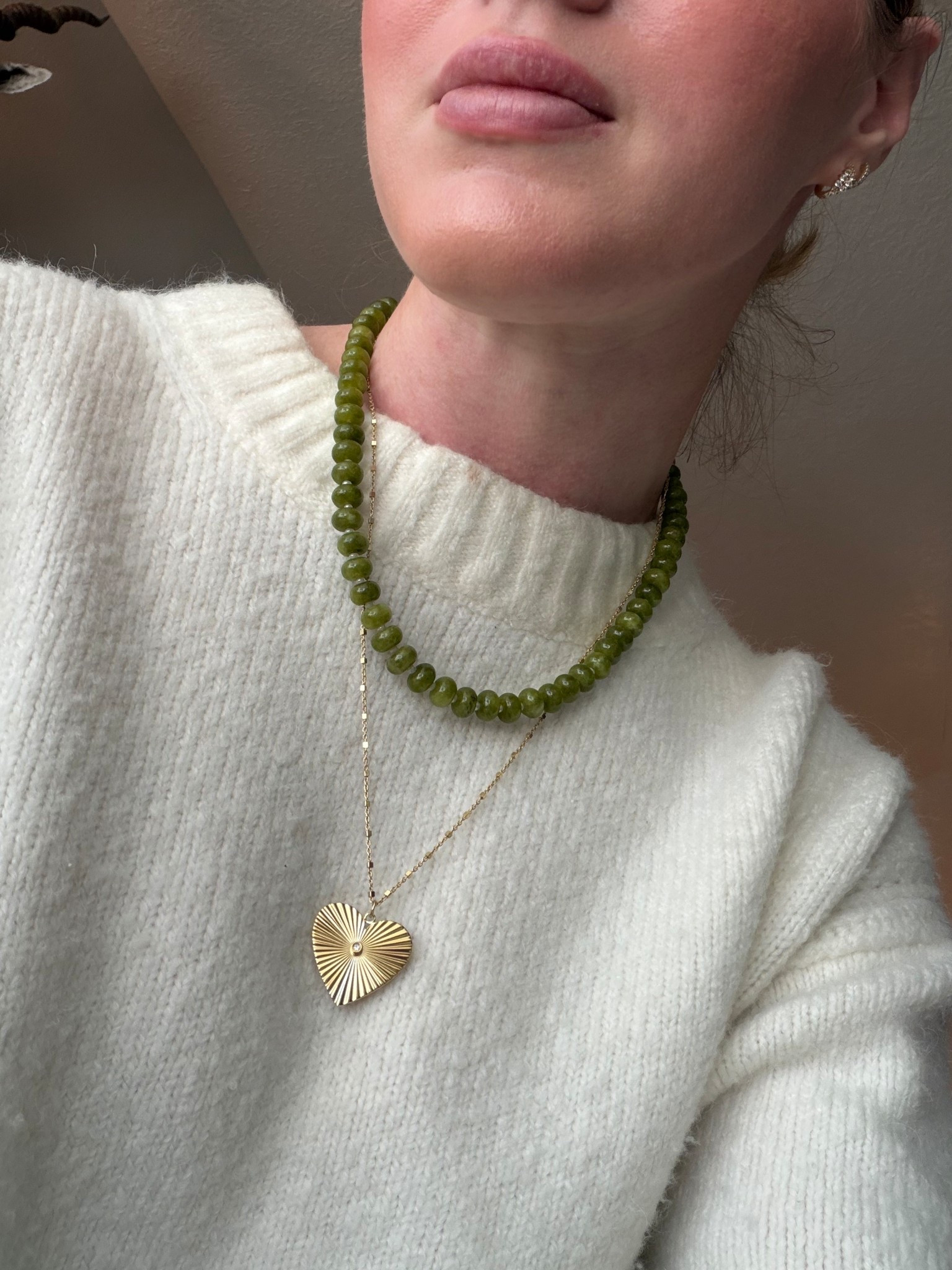 Jennifer Zeuner heart necklace //

Use code LYMLTK for 20% off your order!