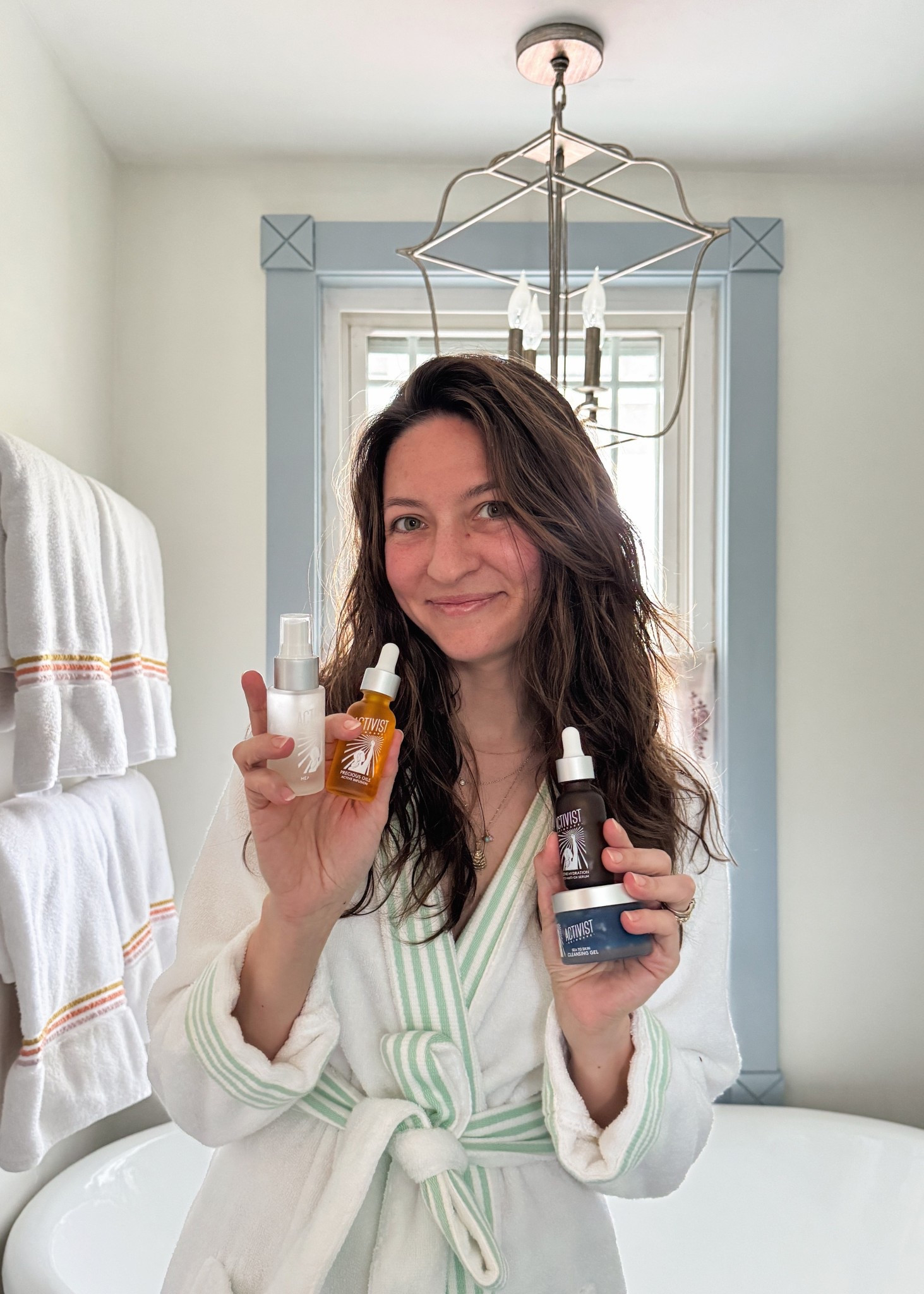 @activistskincare is a new-to-me brand founded by women that is creating sustainable, refillable skincare that is both effective & delightful. I’m starting my morning routine with their Sea to Skin cleansing gel with pink grapefruit & spirulina. It makes my skin feel so clean without drying it out! Next is their healing water toning mist- it’s so refreshing! I’m following up with their Actuve Hydration Vitamin C+ Antioxidant Serum to brighten & hydrate my skin & ending with their Precious Oils Active Infusion to deeply nourish my skin & give me that glowy look. It’s light & silky & feels like such a luxurious way to end my morning skincare routine. You’ll find everything linked in my @shop.ltk 😊#activistskincare #morningskincareroutine #cleanbeauty #sustainableskincare #ad #gifted #LTKWatchNow 



#LTKGiftGuide #LTKHome #LTKBeauty