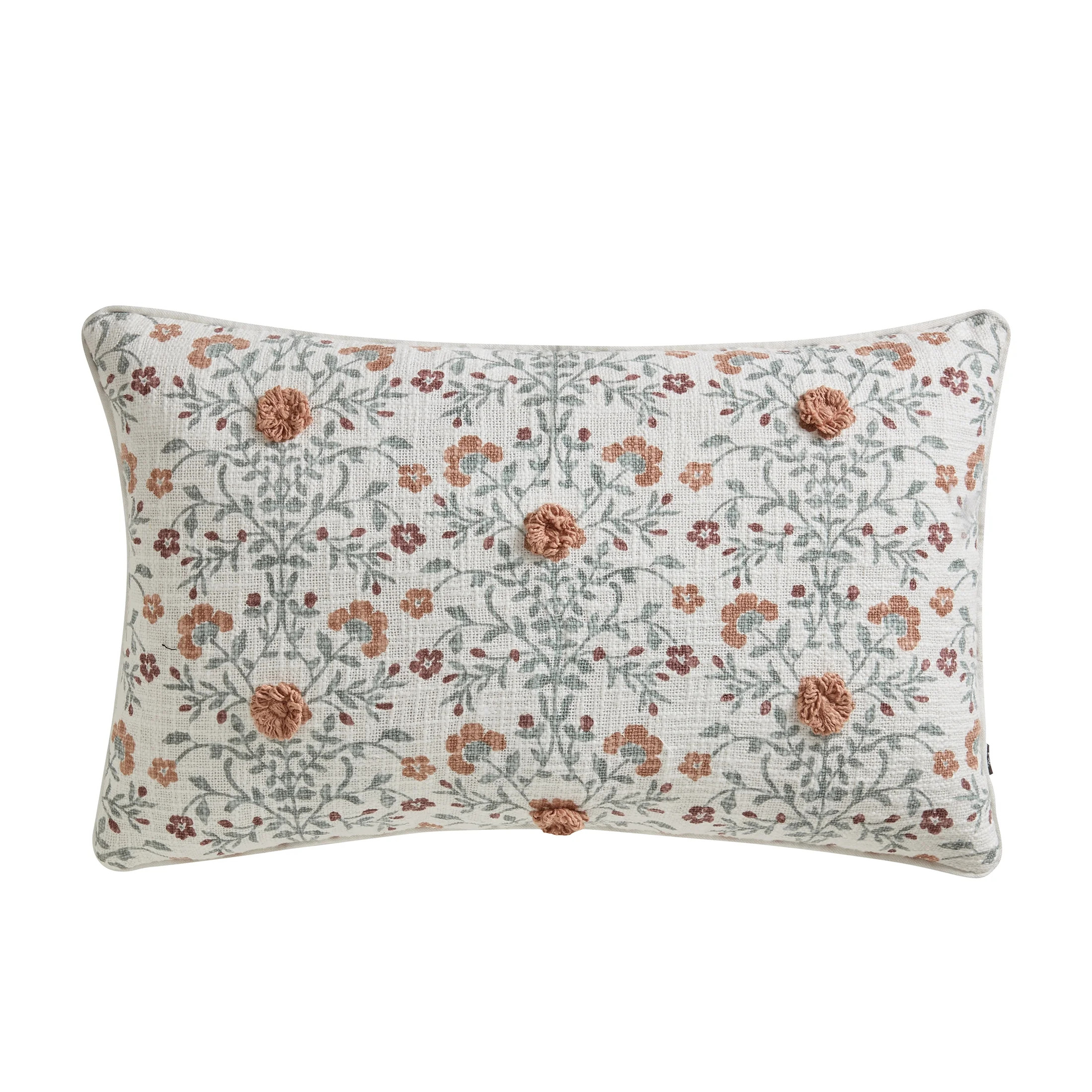 My Texas House 14" x 24" Fara Multicolor Floral Oblong Cotton Decorative Pillow | Walmart (US)