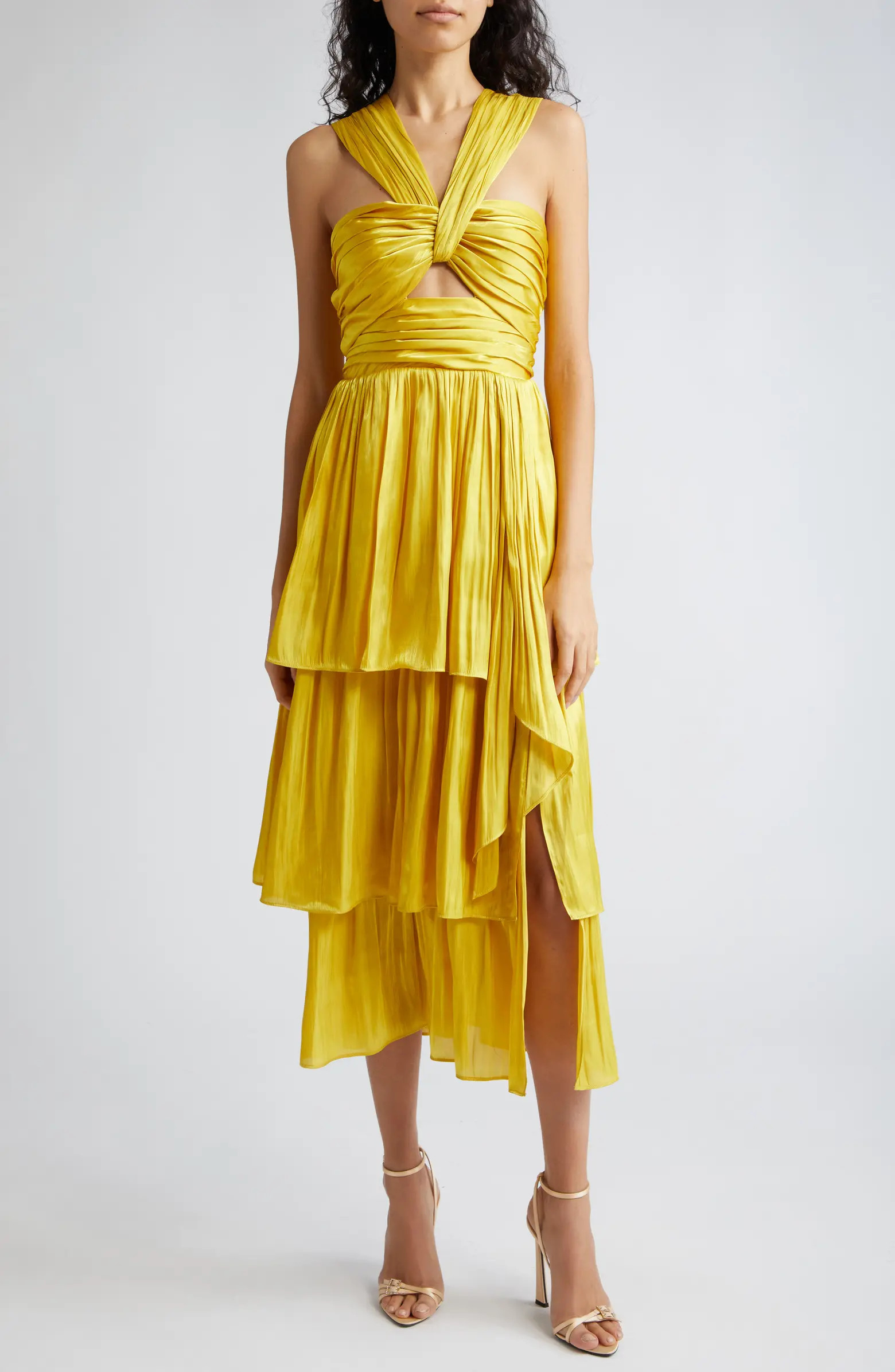 Cinq à Sept Malia Ruched Ruffle Sleeveless Dress | Nordstrom | Nordstrom