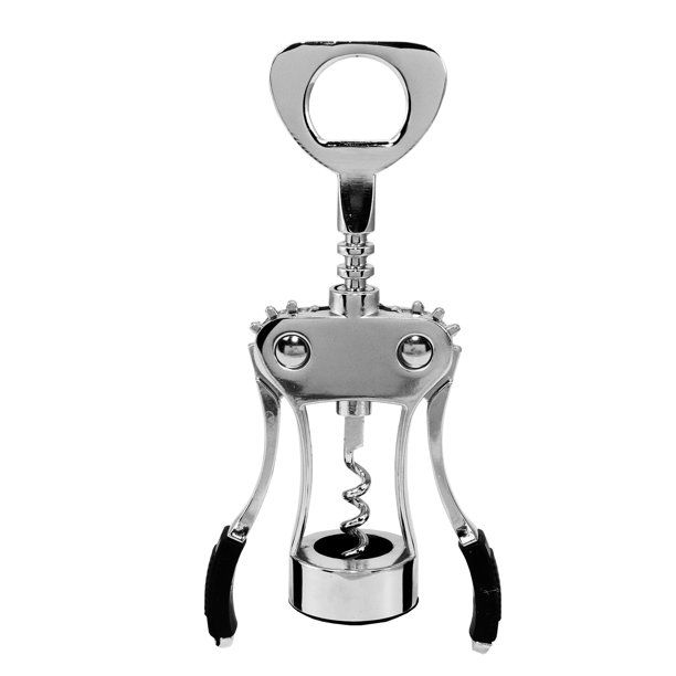 Oneida® Premium Chrome Plated Wing Corkscrew with Black Soft Touch Grips and Bottle Opener | Walmart (US)