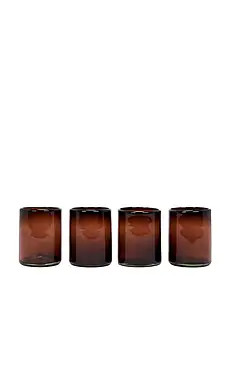 Verve Culture Set Of 4 Tamarind Handblown Glasses in Brown from Revolve.com | Revolve Clothing (Global)