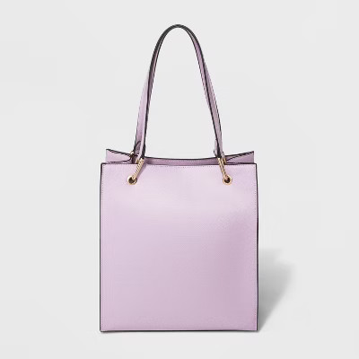 Square Saffiano Tote Handbag - A New Day™ | Target