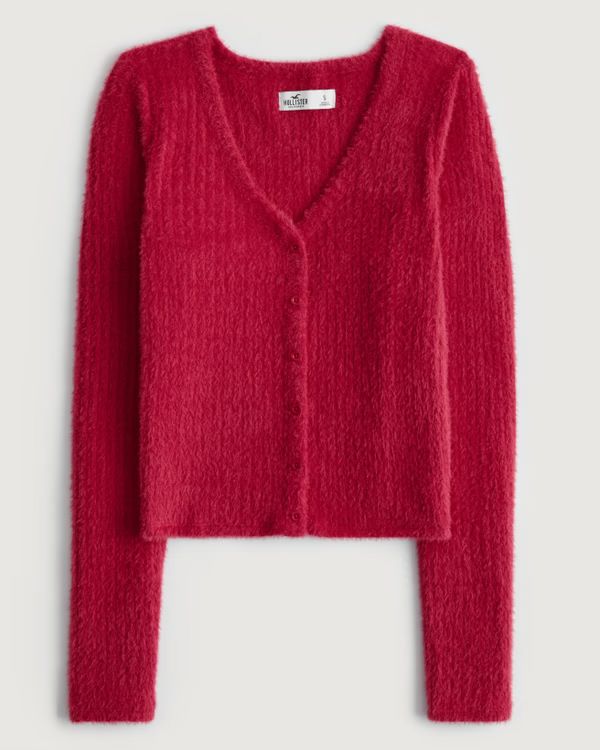 Women's Cozy Button-Down Cardigan | Women's Tops | HollisterCo.com | Hollister (US)