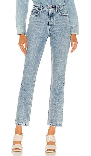 Karolina High Rise Straight Crop in Larchmont | Revolve Clothing (Global)