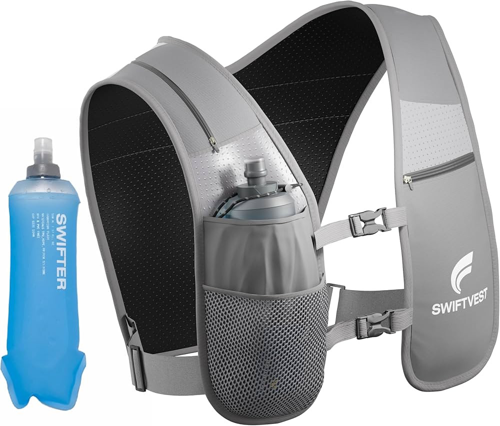 Running Phone Holder Vest with 500ml/17oz Running Water Bottle | Waterproof Pouch | Reflective Hy... | Amazon (US)