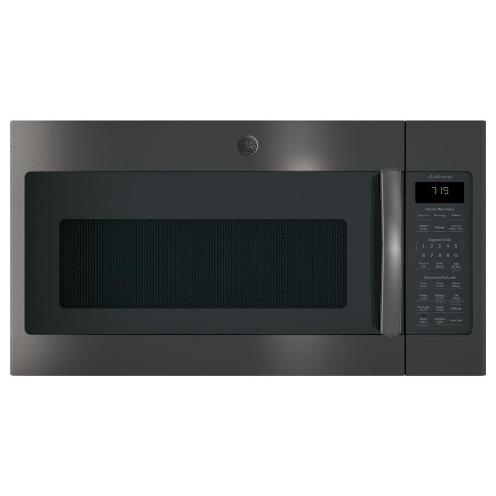 GE Adora 1.9 cu. ft. Over the Ran Microwave in Black Stainless Steel with Sensor Cooking, Finrprint  | The Home Depot