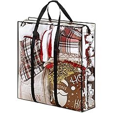 ZOBER Christmas X-Large Accessory Storage Bag Clear, Slim Xmas Decoration Storage Bag for All Chr... | Amazon (US)