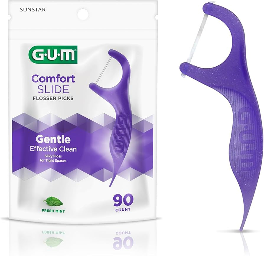 GUM Comfort Slide Floss Picks - Perfect for Tight Teeth - Extra Strong Shred-Resistant Dental Flo... | Amazon (US)
