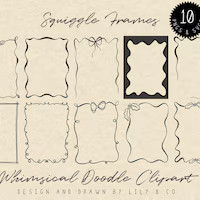 Hand Drawn Wavy Scalloped Border Frame SVG PNG Drawing Curly Scribble Border, Invitation Statione... | Etsy (US)