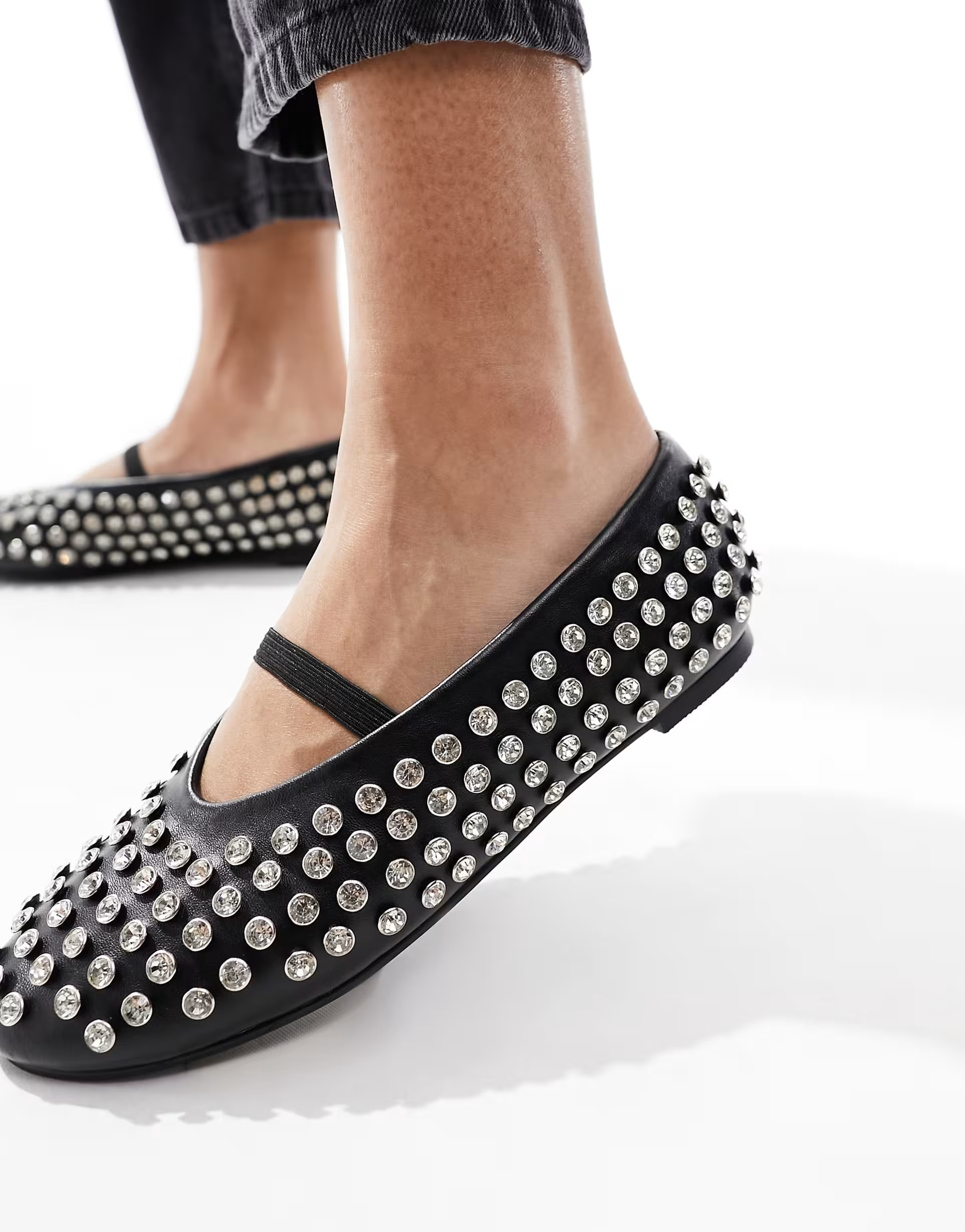 Public Desire Mina studded ballet flat in black | ASOS | ASOS (Global)
