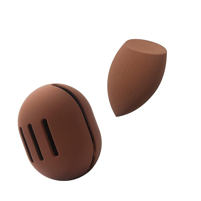 FERYES Makeup Sponge Holder with Makeup Sponge– Eco-Friendly Silicone Beauty Make Up Blender Ca... | Amazon (US)
