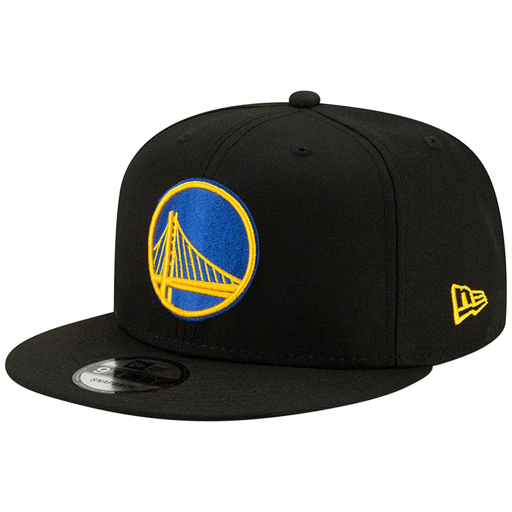 Men's New Era Black Golden State Warriors Official Team Color 9FIFTY Snapback Hat | Fanatics
