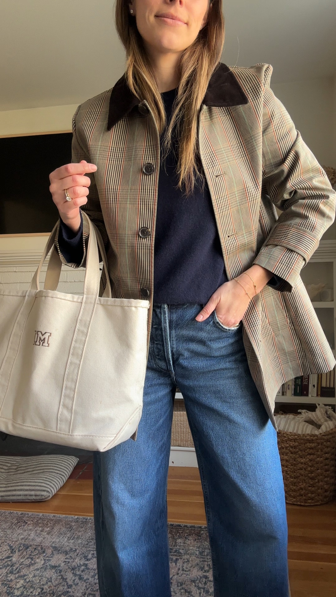 Sweater - I sized up to medium
Jacket - TTS in a small
Denim - I cut the hems. Run big I’m in my smaller size
Shoes - TTS and so comfortable!

#LTKgrwm #LTKFindsUnder100 #LTKootd