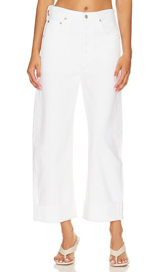 Ayla Baggy Cuffed Crop in Serene | Revolve Clothing (Global)