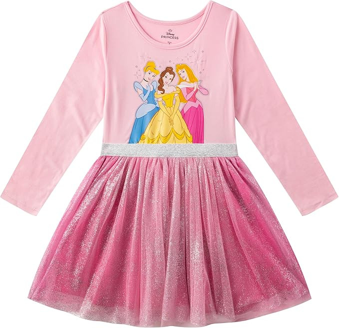 Disney Frozen, Minnie Mouse, Princess Girls Long Sleeve Dress for Toddlers and Big Kids | Amazon (US)
